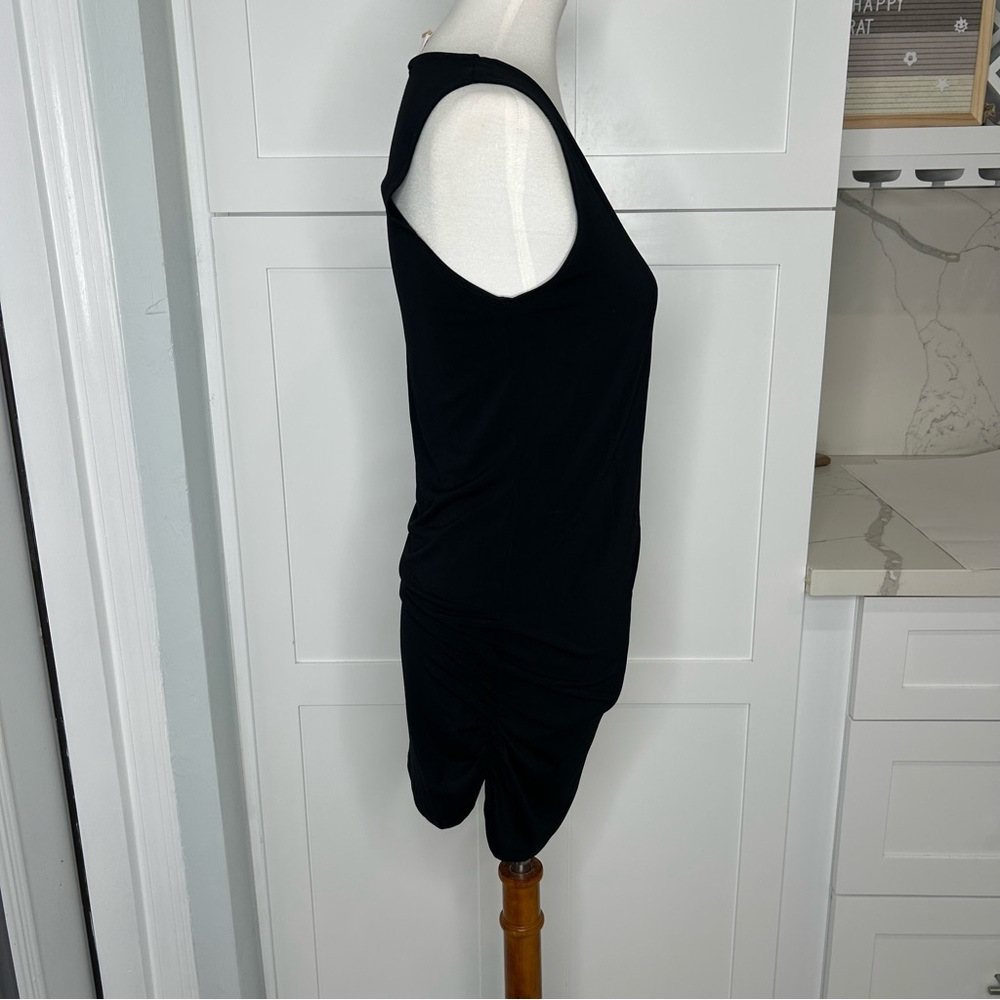 Planet by Lauren G Women’s Size 1(4-8) Black Sleeveless Ruched Side Jersey Top - Picture 4 of 9